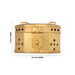 Pooja Box - 3 x 4.5 Inches | Brass Storage Box/ Jali Design Jewelry Box for Home - Pooja Box & Paduka