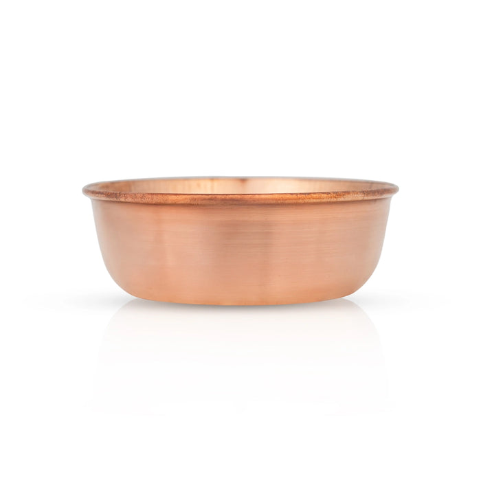 Copper Bowl - 1 X 2.5 Inches | Small Bowl/ Copper Cup/ Pooja Bowl For Daily Offerings & Ritual Use - Bowls