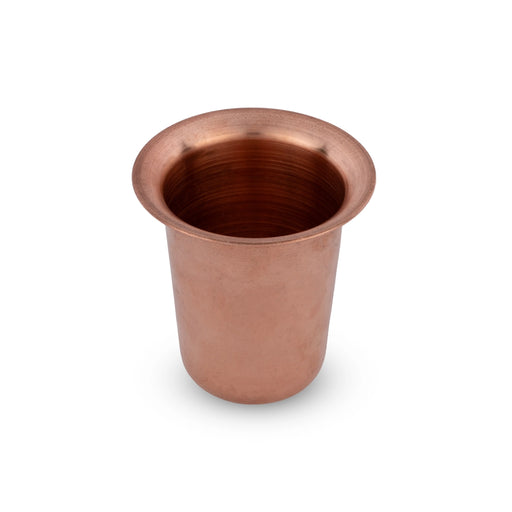 Coffee Tumbler - 3.5 x 3 Inches | Copper Tumbler/ Brass Cup for Home/ 80 Gms Approx - Kitchen