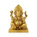 Ganesh Sitting Statue - 18 inches | Antique Brass Idol/ Vinayagar Sillai/ spiritual Décor for Home, Office or Pooja Room - Brass Murties