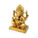 Ganesh Sitting Statue - 18 inches | Antique Brass Idol/ Vinayagar Sillai/ spiritual Décor for Home, Office or Pooja Room - Brass Murties