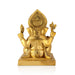 Ganesh Sitting Statue - 18 inches | Antique Brass Idol/ Vinayagar Sillai/ spiritual Décor for Home, Office or Pooja Room - Brass Murties