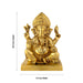 Ganesh Sitting Statue - 18 inches | Antique Brass Idol/ Vinayagar Sillai/ spiritual Décor for Home, Office or Pooja Room - Brass Murties