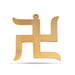 Swastik Wall Hanging - 4 x 3 Inches | Gold Polish Wall Hanger/ Wall Decor for Home & Office - Wall Hanging
