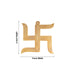 Swastik Wall Hanging - 4 x 3 Inches | Gold Polish Wall Hanger/ Wall Decor for Home & Office - Wall Hanging