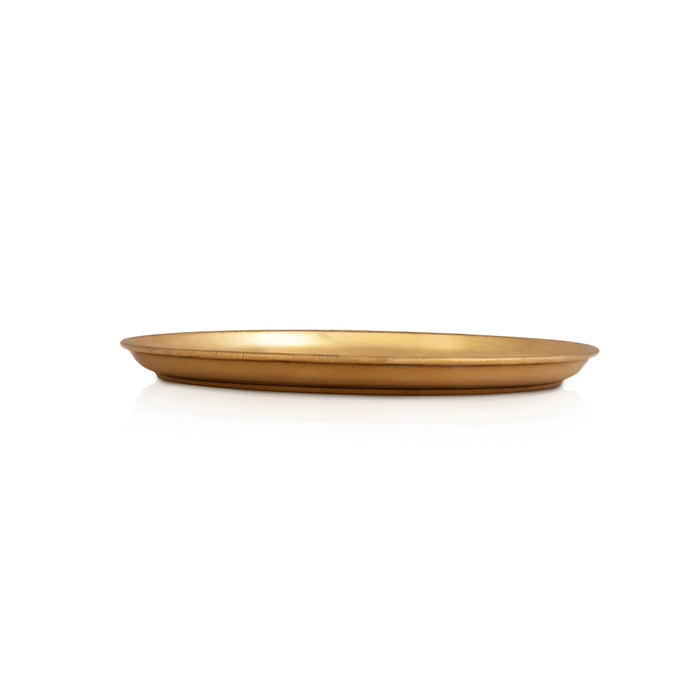 Brass Plate - 0.5 X 9 Inches | Halwa Thali Plate/ Pooja Plate/ Small Plate For Naivedyam And Pooja