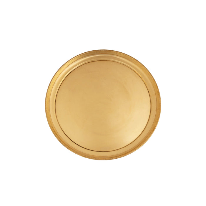 Brass Plate - 0.5 X 9 Inches | Halwa Thali Plate/ Pooja Plate/ Small Plate For Naivedyam And Pooja