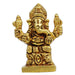 Ganesh Murti - Square - 2.5 Inches | Antique Statue / Vinayagar Statue/ Ganesha Idol for Pooja - Brass Murties