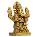 Ganesh Murti - Square - 2.5 Inches | Antique Statue / Vinayagar Statue/ Ganesha Idol for Pooja - Brass Murties