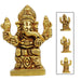 Ganesh Murti - Square - 2.5 Inches | Antique Statue / Vinayagar Statue/ Ganesha Idol for Pooja - Brass Murties