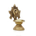 Brass Diya - 4 x 2.5 Inches | Shankh Diya/ Shank Lamp/ Antique Brass Vilaku for Pooja/ 260 Gms Approx - Karthik Deep