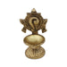 Brass Diya - 4 x 2.5 Inches | Shankh Diya/ Shank Lamp/ Antique Brass Vilaku for Pooja/ 260 Gms Approx - Karthik Deep
