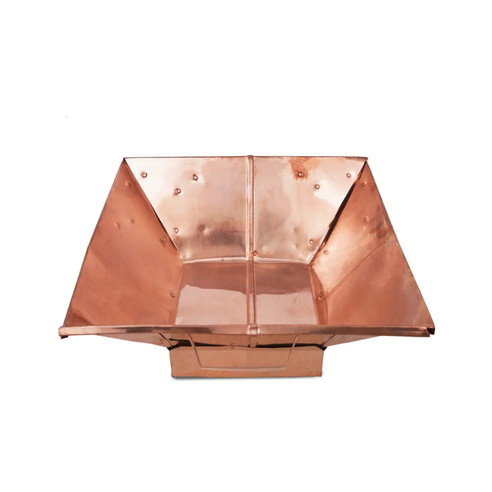 Havan Kund With Stand - 14 x 14 inches | Copper Agnihotra Kund With Handle/ Yagna Kund for Pooja - Havan Kund