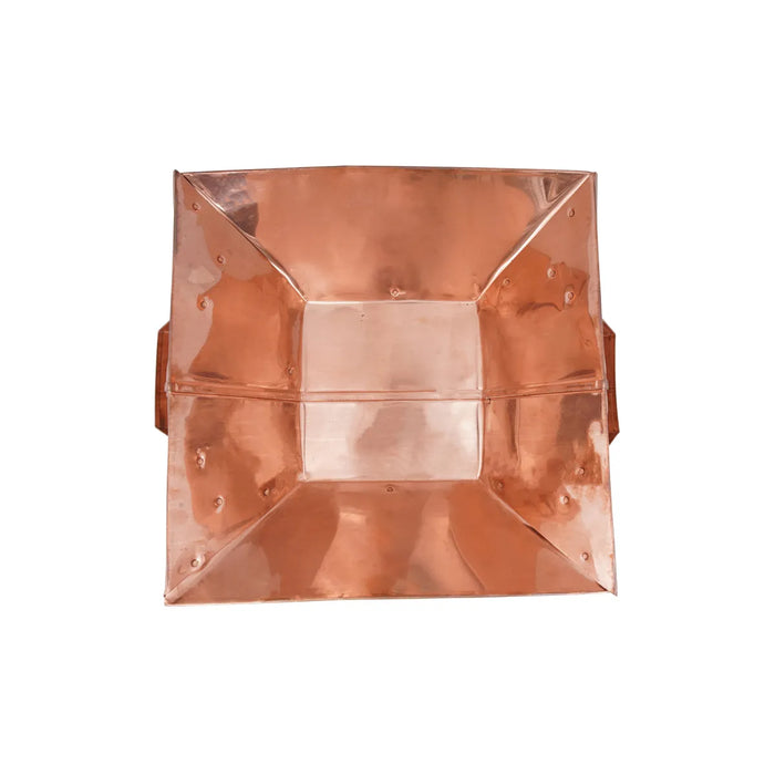 Havan Kund With Stand - 14 x 14 inches | Copper Agnihotra Kund With Handle/ Yagna Kund for Pooja - Havan Kund