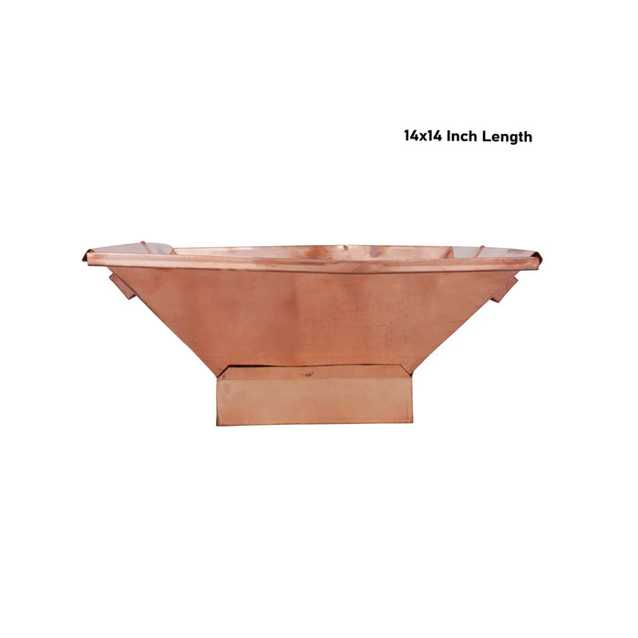Havan Kund With Stand - 14 x 14 inches | Copper Agnihotra Kund With Handle/ Yagna Kund for Pooja - Havan Kund