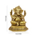 Ganesh Murti - 7.5 x 5.5 Inches | Antique Brass Idol/ Vinayaka Statue/ Ganpati Idol for Pooja/ 2.800 Kgs Approx - Brass Murties