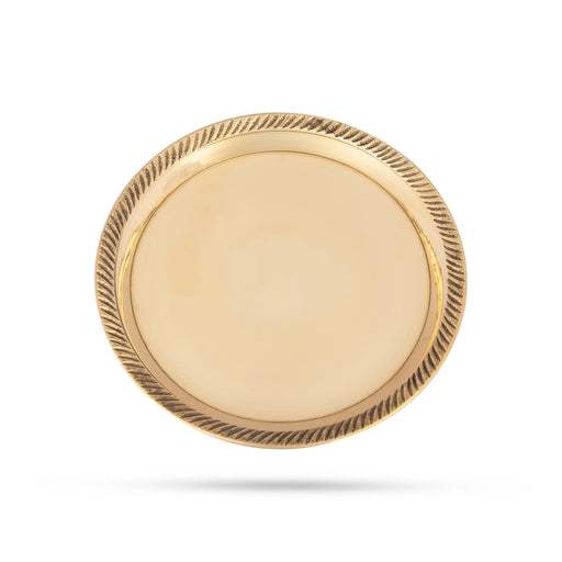 Pin Tray - 4 Inches | Pooja Stand/ Brass Plate/ Asan for Deity/ 95 Gms Approx - Pooja Plate & Tray