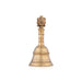 Hand Bell - 4.25 x 2 Inches | Brass Bell/ Shankh Chakra Handle Pooja Bell for Home/ 180 Gms Approx - Pooja Bells
