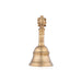 Hand Bell - 4.25 x 2 Inches | Brass Bell/ Shankh Chakra Handle Pooja Bell for Home/ 180 Gms Approx - Pooja Bells