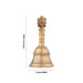 Hand Bell - 4.25 x 2 Inches | Brass Bell/ Shankh Chakra Handle Pooja Bell for Home/ 180 Gms Approx - Pooja Bells
