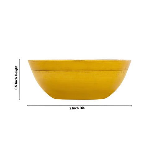 Brass Bowl - 0.5 x 2 Inches | Pooja Bowl/ Brass Cup for Home/ 15 Gms Approx - Bowls