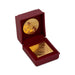 Lakshmi Coin With Lakshmi Chakra Box - 3 x 2 Inches | Gold Polish Laxmi Coin And Laxmi Chakra Box for Pooja - Pooja Coins