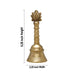 Hand Bell - 5.25 x 2.25 Inches | Puja Bell/ Brass Bell/ Shankh Chakra Handle Ghanti for Home - Pooja Bells