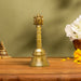 Hand Bell - 5.25 x 2.25 Inches | Puja Bell/ Brass Bell/ Shankh Chakra Handle Ghanti for Home - Pooja Bells