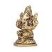 Ganesh Murti - 3 x 2.5 Inches | Antique Brass Idol/ Ganapati Idol for Pooja/ 295 Gms Approx - Brass Murties