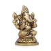 Ganesh Murti - 3 x 2.5 Inches | Antique Brass Idol/ Ganapati Idol for Pooja/ 295 Gms Approx - Brass Murties