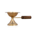 Sambrani Burner with Wooden Handle - 2 x 5 Inches | Brass Dhoopkal/ Dhoop Dhani for Pooja/ 60 Gms Approx - Sambrani Stand