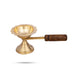 Sambrani Burner with Wooden Handle - 2 x 5 Inches | Brass Dhoopkal/ Dhoop Dhani for Pooja/ 60 Gms Approx - Sambrani Stand