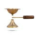 Sambrani Burner With Wooden Handle - 2.25 x 6 Inches | Dhoop Dhani/ Brass Dhoopakal for Pooja - Sambrani Stand
