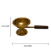 Sambrani Stand  - 3.5 x 9 Inches |  Brass Dhoopakal with Wooden Handle/ Dhoop Stand/ Dhoop Holder for Pooja - Sambrani Stand