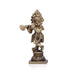 Krishna Murti - 3 x 1.5 Inches | Krishna Statue/ Antique Brass Idol/ Standing Krishna Idol for Pooja/ 120 Gms - Brass Murties