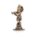 Krishna Murti - 3 x 1.5 Inches | Krishna Statue/ Antique Brass Idol/ Standing Krishna Idol for Pooja/ 120 Gms - Brass Murties