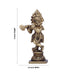 Krishna Murti - 3 x 1.5 Inches | Krishna Statue/ Antique Brass Idol/ Standing Krishna Idol for Pooja/ 120 Gms - Brass Murties