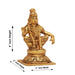 Ayyappan Statue - 5 Inch-Square Base | Brass Statue/ Ayyappan Idol for Pooja - Brass Murties