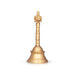 Brass Hand Bell - 8 x 3.5 Inches | Brass Bell/ Shankh Chakra Handle Pooja Bell for Home/ 760 Gms Approx - Pooja Bells