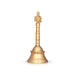 Brass Hand Bell - 8 x 3.5 Inches | Brass Bell/ Shankh Chakra Handle Pooja Bell for Home/ 760 Gms Approx - Pooja Bells