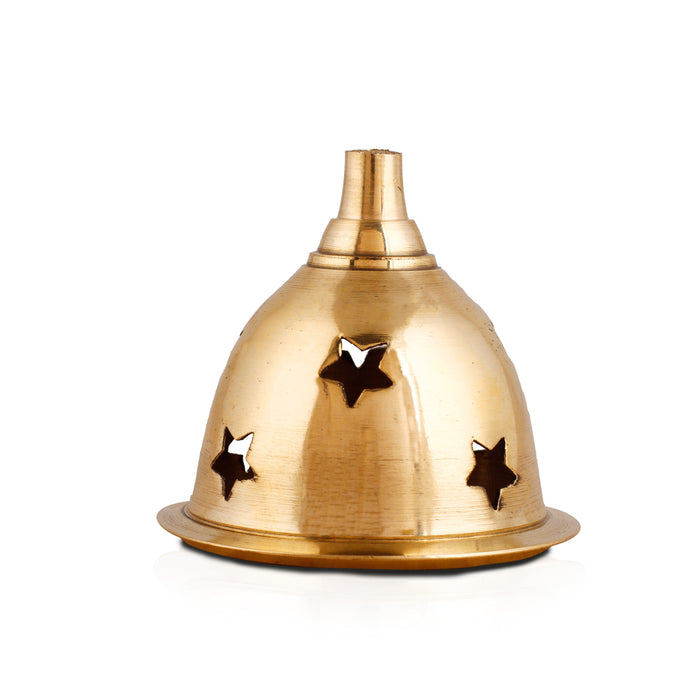 Brass Diya - Apple - 6 x 3 Inches | Nanda Deep/ Agal Vilakku/ Brass Lamp/ Brass Deepam for Pooja