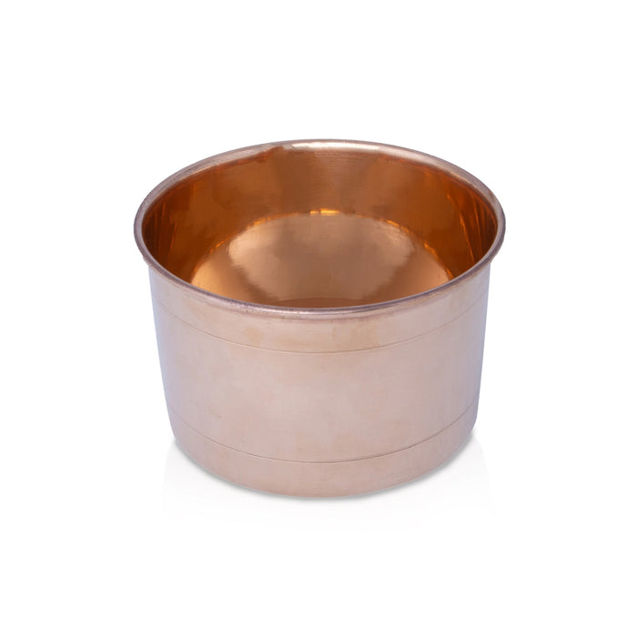 Copper Vattil - 4 x 5 Inches | Copper Vessel/ Copper Bowl/ Copper Cup for Pooja/ 280 Gms Approx - Bowls