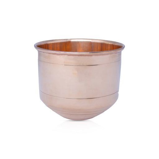 Copper Vattil - 4 x 5 Inches | Copper Vessel/ Copper Bowl/ Copper Cup for Pooja/ 280 Gms Approx - Bowls