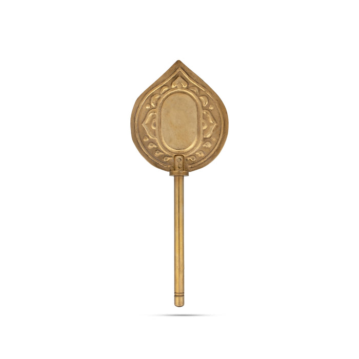 Shodashopachar Set - 9.5 Inches | Brass Shodashopachar Mirror for Pooja/ 160 Gms Approx - Pooja Accessories