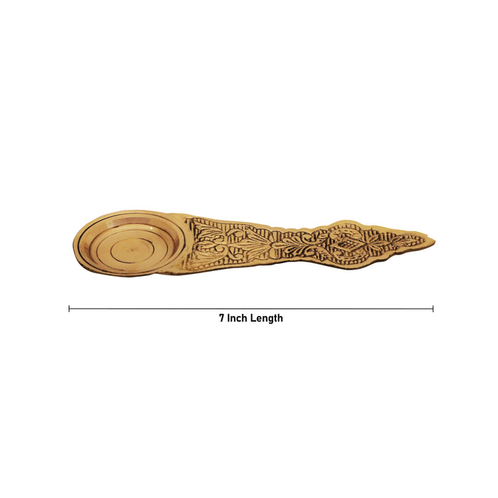 Brass Aarti  - 0.5 x 7  Inches |  Kapoor Dhani/ Karpur Aarti/ Kapur Dhani for Pooja - Kapur Aarti