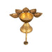 Panch Aarti Diya - 3 x 7.5 Inches | Brass Panch Mukhi Diya/ Pancharti Diya for Pooja/ 330 Gms Approx - Kapur Aarti