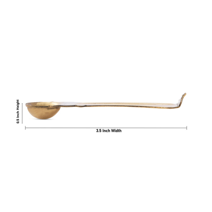 Achmani - 0.5 x 3.5 Inches | Brass Uddharani/ Pali Spoon for Pooja - Panchapatra & Uddarani