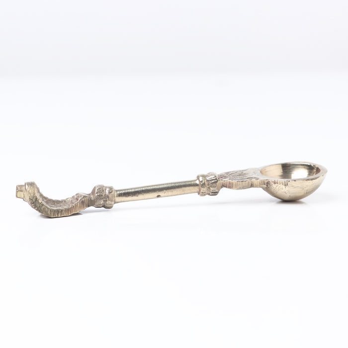 Brass Achmani - Nagam - 4 x 1 Inches | Achmani Spoon/ Pooja Spoon/ Nagam Handle Uddharani for Pooja - Panchapatra & Uddarani
