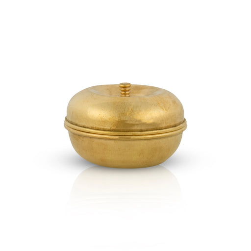 Kumkum Box - 1.75 x 2.25 Inches | Brass Kumkum Bharani/ Sindoor Pot/ Kumkum Pot for Home - Sindoor Box