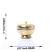 Brass Kumkum Pot - 2 x 2.5 Inches | Apple Design Sindoor Pot/ Kumkuma Bowl for Home/ 35 Gms Approx - Sindoor Box
